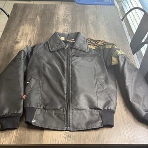 Vintage Women’s Hondaline Goldwing Black and Gold Varsity Jacket